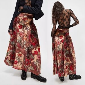 Free People Velvet Petals Maxi Skirt (RARE)